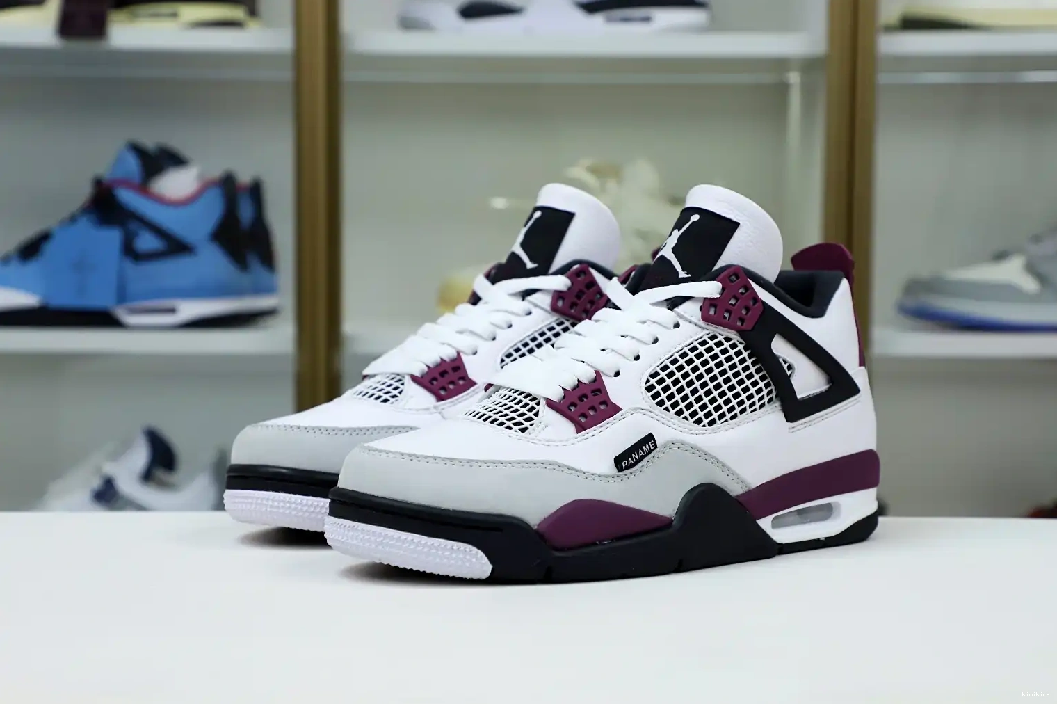 RETRO SAINT-GERMAIN AIR X Kimikick JORDAN JORDAN 4 'BORDEAUX' PARIS AIR 0424